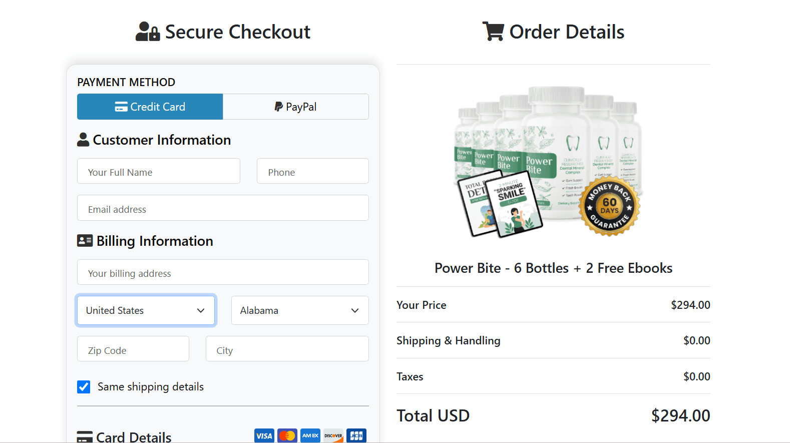 powerbite order form